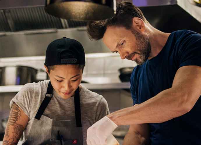Fast Foodies' chef Kristen Kish with guest Joel McHale (Image: TruTV)