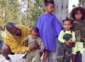 Kanye West with kids (Image: Instagram)