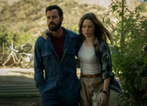 Melissa George with Justin Theroux in 'The Mosquito Coast' (Image: Apple TV+)