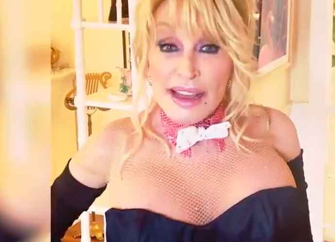 Dolly Parton dresses up as a Playboy Bunny (Image: Instagram)