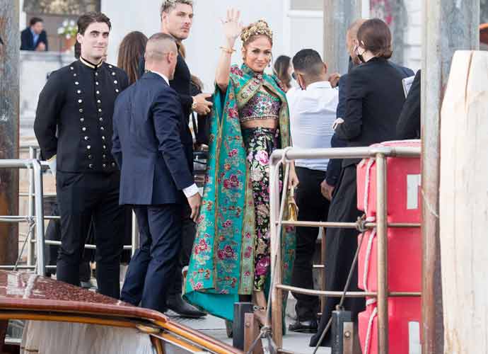 VENICE, ITALY - AUGUST 29: Jennifer Lopez is seen during the Dolce&Gabbana Alta Moda show on August 29, 2021 in Venice, Italy. (Photo by Jacopo Raule/Getty Images)