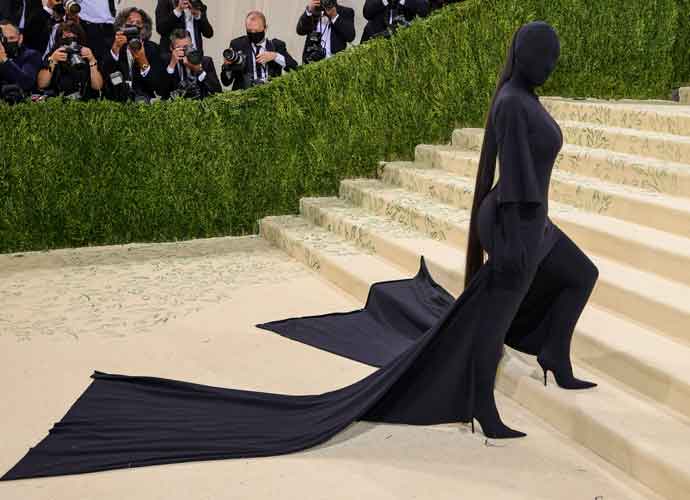 Kim Kardashian Surprises 2021 Met Gala With A Head-To-Toe Black Look