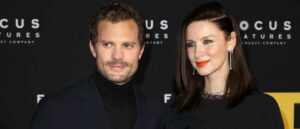 LOS ANGELES, CALIFORNIA - NOVEMBER 08: (L-R) Jamie Dornan and Caitriona Balfe attend the premiere of Focus Features' "Belfast" at Academy Museum of Motion Pictures on November 08, 2021 in Los Angeles, California. (Photo by Kevin Winter/Getty Images)