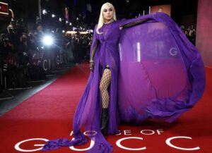 LONDON, ENGLAND - NOVEMBER 09: Lady Gaga attends the UK Premiere Of "House of Gucci" at Odeon Luxe Leicester Square on November 09, 2021 in London, England. (Photo by Tristan Fewings/Getty Images for Metro-Goldwyn-Mayer Studios and Universal Pictures )