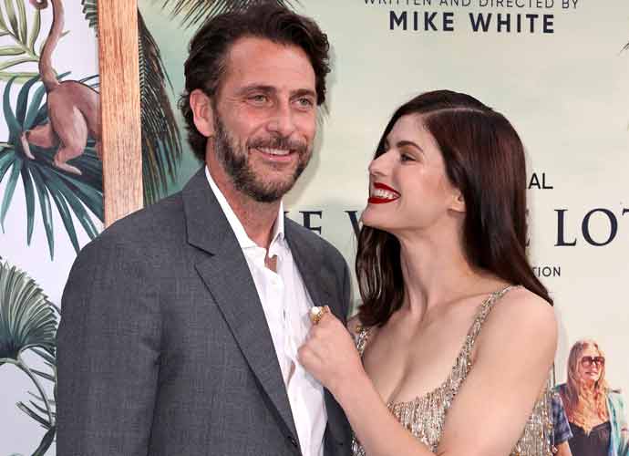 PACIFIC PALISADES, CALIFORNIA - JULY 07: (L-R) Andrew Form and Alexandra Daddario attend the Los Angeles premiere of the new HBO Limited Series 