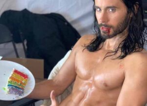 Jared Leto Celebrates 50 With Sexy Shirtless Photo Showing Off Ripped Abs (Image: Instagram)