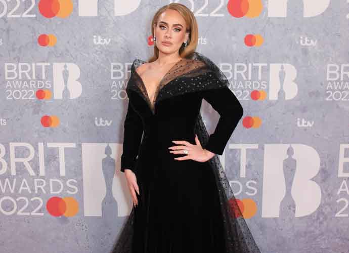 LONDON, ENGLAND - FEBRUARY 08: Adele arrives at The BRIT Awards 2022 at The O2 Arena on February 8, 2022 in London, England. (Photo by David M. Benett/Dave Benett/Getty Images)