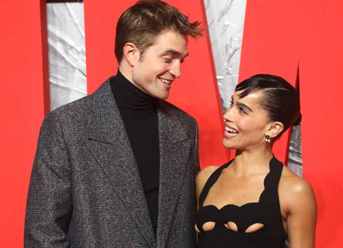 LONDON, ENGLAND - FEBRUARY 23: Robert Pattinson and Zoe Kravitz attend a special screening of The Batman at BFI IMAX Waterloo on February 23, 2022 in London, England. (Photo by Lia Toby/Getty Images)