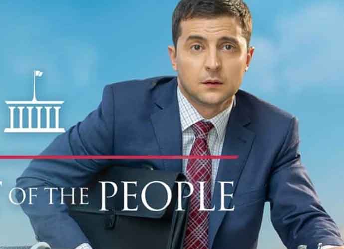 Volodymyr Zelensky on poster for 'Servant Of The People'