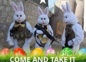 Donald Trump Jr. slammed for posting photo of gun-wielding bunnies on Easter (Image: Instagram)