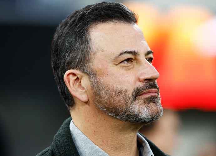 INGLEWOOD, CALIFORNIA - DECEMBER 18: Jimmy Kimmel looks on from the sidelines before the game between the Oregon State Beavers and the Utah State Aggies in the Jimmy Kimmel LA BOWL Presented by Stifel at SoFi Stadium on December 18, 2021 in Inglewood, California. (Photo by Ronald Martinez/Getty Images)