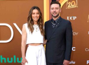 LOS ANGELES, CALIFORNIA - MAY 09: Jessica Biel and Justin Timberlake attend the Los Angeles Premiere FYC event for Hulu's "Candy" at El Capitan Theatre on May 09, 2022 in Los Angeles, California. (Photo by Frazer Harrison/Getty Images)