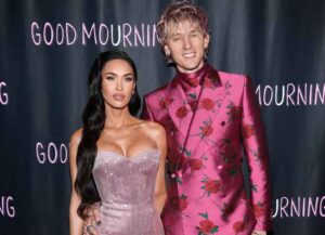 WEST HOLLYWOOD, CALIFORNIA - MAY 12: (L-R) Megan Fox and Machine Gun Kelly attend the World Premiere of "Good Mourning" at The London West Hollywood at Beverly Hills on May 12, 2022 in West Hollywood, California. (Photo by Kevork Djansezian/Getty Images)