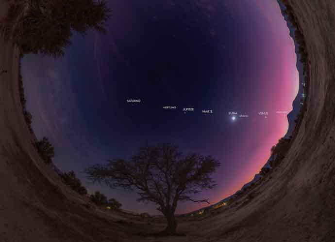 Photo of planetary alignment (Image: NASA)