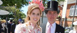 ASCOT, ENGLAND - JUNE 14: Princess Beatrice of York, wearing a Zimmermann dress and millinery by Juliette Botterill Millinery, and Edoardo Mapelli Mozzi attend Royal Ascot 2022 at Ascot Racecourse on June 14, 2022 in Ascot, England. (Photo by David M. Benett/Dave Benett/Getty Images for Royal Ascot)