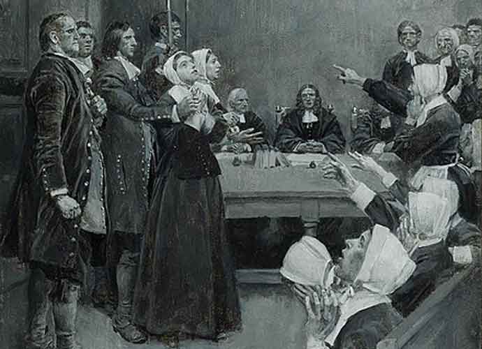 Scene from the Salem witch trial