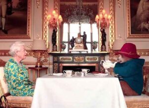Queen & Paddington in comedy sketch for Jubilee celebration (Image: YouTube)