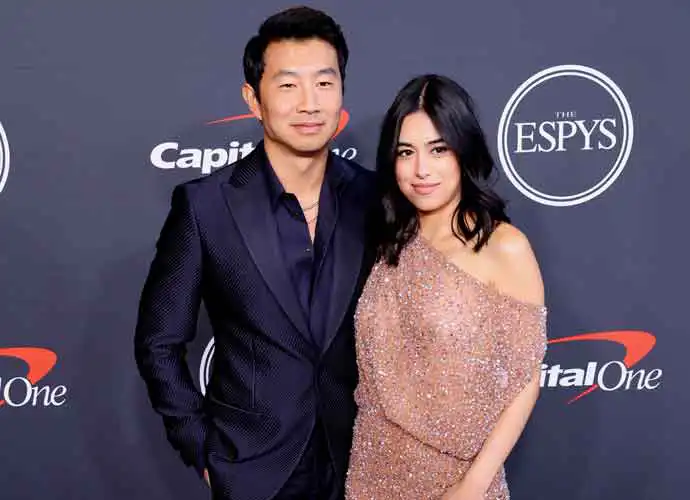 HOLLYWOOD, CALIFORNIA - JULY 20: (L-R) Simu Liu and guest attend the 2022 ESPYs at Dolby Theatre on July 20, 2022 in Hollywood, California. (Photo by Leon Bennett/Getty Images)