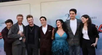 Ashton Kutcher, Boyd Holbrook, Finneas O’Connell & B.J. Novak Pose At Vengence’ Premiere