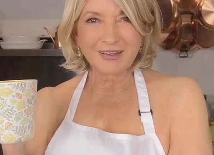 Naked Martha Stewart plugs coffee brand in just an apron (Image: Instagram)