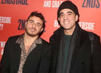 NEW YORK, NEW YORK - DECEMBER 19: Jake Cannavale and Bobby Cannavale pose at the opening night of the Second Stage production of "Between Riverside and Crazy" on Broadway at The Hayes Theater on December 19, 2022 in New York City. (Photo by Bruce Glikas/Getty Images)