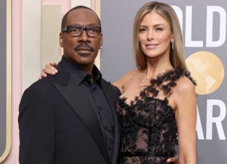 BEVERLY HILLS, CALIFORNIA - JANUARY 10: (L-R) Eddie Murphy and Paige Butcher attend the 80th Annual Golden Globe Awards at The Beverly Hilton on January 10, 2023 in Beverly Hills, California. (Photo by Amy Sussman/Getty Images)