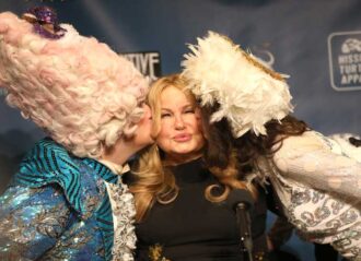 CAMBRIDGE, MASSACHUSETTS - FEBRUARY 04: Jennifer Coolidge participates in a theatrical show while being honored by Hasty Pudding Theatricals as 2023 Woman Of The Year at Farkas Hall on February 04, 2023 in Cambridge, Massachusetts. (Photo by Scott Eisen/Getty Images for Hasty Pudding Theatricals)