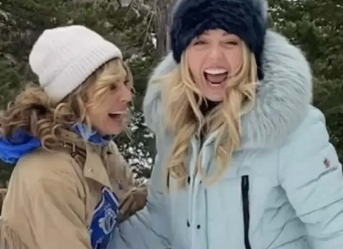 Marla Maples & Tiffany Trump play in Montana snow (Image: Instagram)