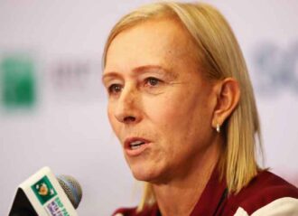 SINGAPORE, SINGAPORE - OCTOBER 29: WTA Legend Ambassador Martina Navratilova of the United States attends a press conference during day 7 of the BNP Paribas WTA Finals Singapore at Singapore Sports Hub on October 29, 2016 in Singapore. (Photo by Clive Brunskill/Getty Images)