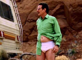 Breaking Bad's Walter White (Bryan Cranston) in underwear (Image: AMC)