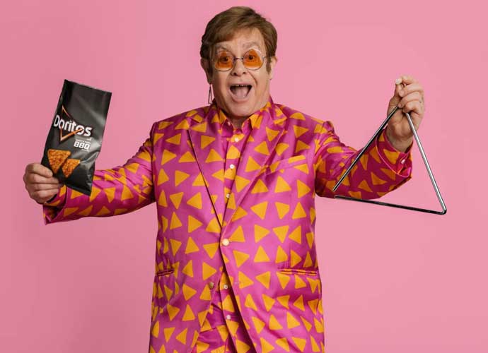 Elton John plays the Doritos (Image: Doritos)