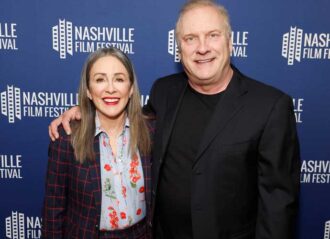 FRANKLIN, TENNESSEE - OCTOBER 02: Patricia Heaton and David Hunt attend the screening of "Unexpected" at Franklin Theatre on October 02, 2022 in Franklin, Tennessee. (Photo by Jason Kempin/Getty Images)