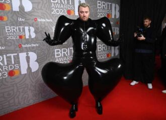 LONDON, ENGLAND - FEBRUARY 11: Sam Smith attends The BRIT Awards 2023 at The O2 Arena on February 11, 2023 in London, England. (Photo by Dave J Hogan/Getty Images)