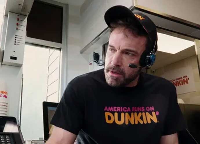 Ben Affleck mocks meme in Dunkin' Donuts' Super Bowl ad (Image: Dunkin' Donuts)