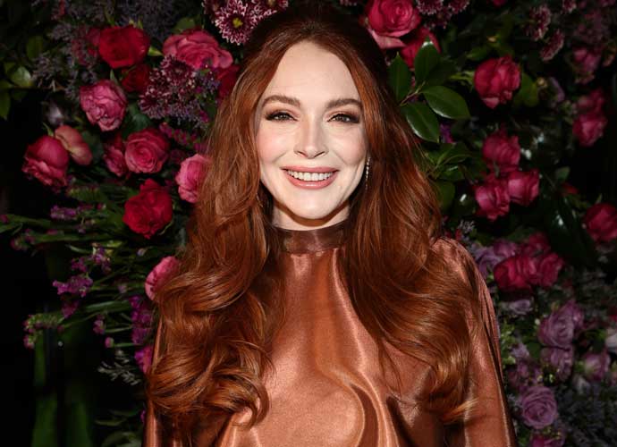 NEW YORK, NEW YORK - FEBRUARY 09: Lindsay Lohan attends the Christian Siriano Fall/Winter 2023 NYFW Show at Gotham Hall on February 09, 2023 in New York City. (Photo by Hippolyte Petit/Getty Images)