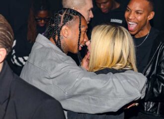 PARIS, FRANCE - MARCH 06: Tyga and Avril Lavigne attend the Mugler x Hunter Schafer party as part of Paris Fashion Week at Pavillon des Invalides on March 06, 2023 in Paris, France. (Photo by Arnold Jerocki/Getty Images)