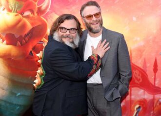LOS ANGELES, CALIFORNIA - APRIL 01: (L-R) Jack Black and Seth Rogen attend a Special Screening of Universal Pictures' "The Super Mario Bros. Movie" at Regal LA Live on April 01, 2023 in Los Angeles, California. (Photo by Amy Sussman/Getty Images)