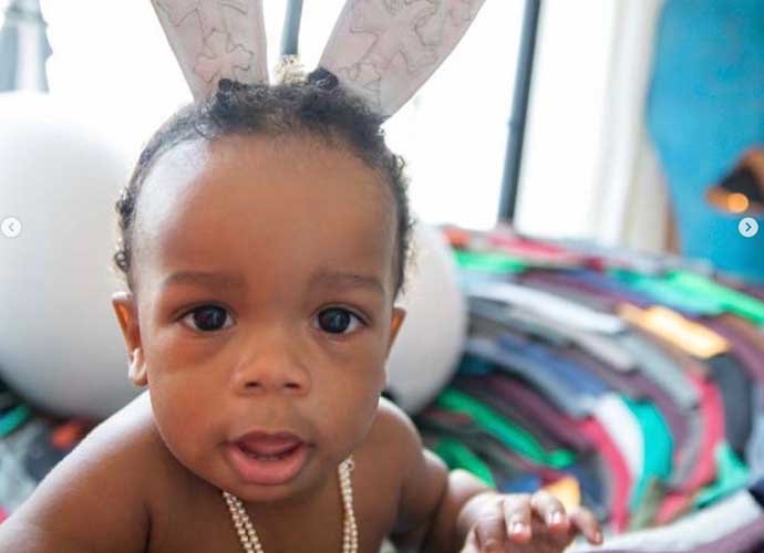 Rihanna shows baby son with bunny ears on Easter 2023 (Image: Instagram)