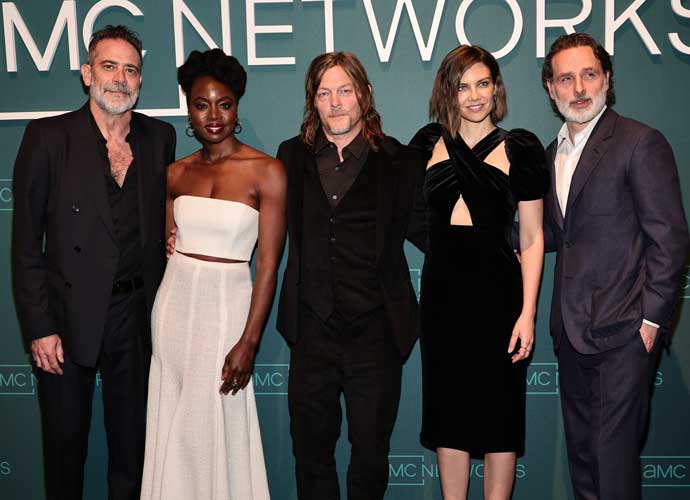 NEW YORK, NEW YORK - APRIL 18: (L-R) Jeffrey Dean Morgan, Danai Gurira, Norman Reedus, Lauren Cohan and Andrew Lincoln attend the AMC Networks' 2023 Upfront at Jazz at Lincoln Center on April 18, 2023 in New York City. (Photo by Jamie McCarthy/Getty Images)