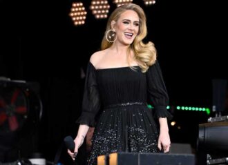 LONDON, ENGLAND - JULY 02: Adele performs on stage as American Express present BST Hyde Park in Hyde Park on July 02, 2022 in London, England. (Photo by Gareth Cattermole/Getty Images for Adele)