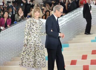 NEW YORK, NEW YORK - MAY 01: (L-R) Anna Wintour and Bill Nighy attend The 2023 Met Gala Celebrating "Karl Lagerfeld: A Line Of Beauty" at The Metropolitan Museum of Art on May 01, 2023 in New York City. (Photo by Jamie McCarthy/Getty Images)