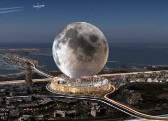 A proposed $5 billion real estate project may see Canadian businessman Michael Henderson building a 900-foot replica of the moon on top of a 100-foot building in Dubai. (Image: Moon World Results)