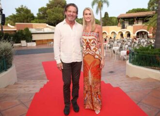 SANTA MARGHERITA DI PULA, ITALY - JUNE 22: Dennis Quaid and Laura Savoie attend the red carpet of the Filming Italy 2023 on June 22, 2023 in Santa Margherita di Pula, Italy. (Photo by Daniele Venturelli/Getty Images)