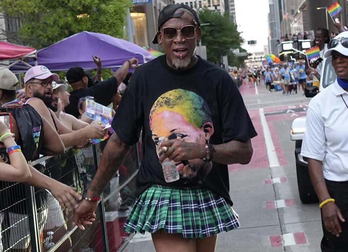 Dennis Rodman wears skirt to Houston LGBT Pride Parade (Image: Instagram)