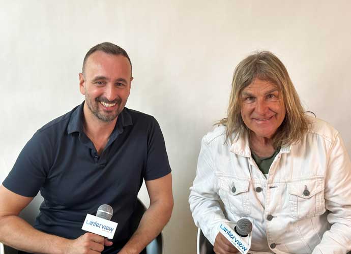 uInterview Founder Erik Meers & The Alarm's Mike Peters at uInterview's NYC offices (Image: Jennifer Lin)
