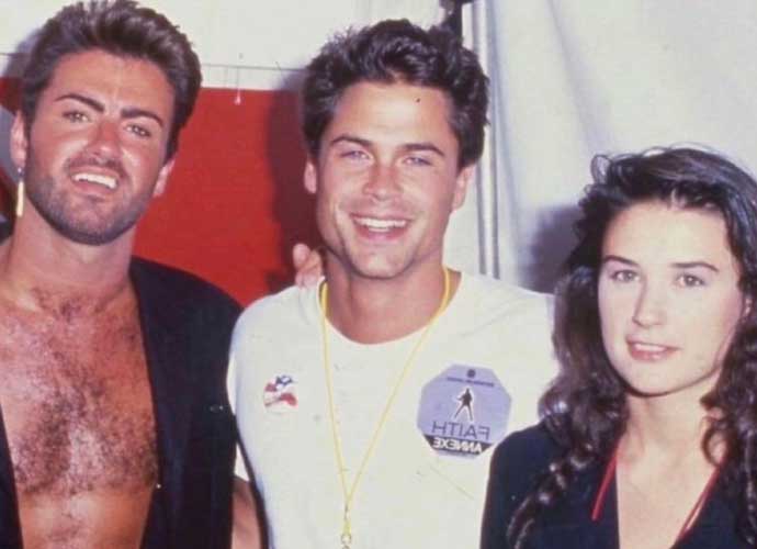 George Michael, Rob Lowe & Demi Moore in the 80s (Image: Instagram)