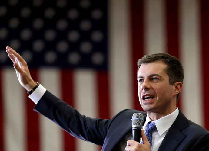LAS VEGAS, NEVADA - FEBRUARY 21: Democratic presidential candidate former South Bend, Indiana Mayor Pete Buttigieg speaks at a Get out the Caucus rally at Faiss Middle School February 21, 2020 in Las Vegas, Nevada. Nevada holds its presidential caucus tomorrow. (Photo by Win McNamee/Getty Images)