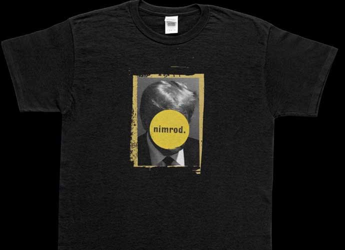 Green Day offers 'Nimord' logo t-shirt with Trump's mugshot (Image: Instagram)