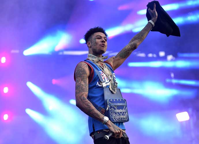 NEW YORK, NEW YORK - OCTOBER 12: Blueface performs during the 2019 Rolling Loud music festival at Citi Field on October 12, 2019 in New York City. (Photo by Steven Ferdman/Getty Images)