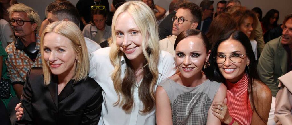 MILAN, ITALY - SEPTEMBER 20: (L-R) Naomi Watts, Gwendoline Christie